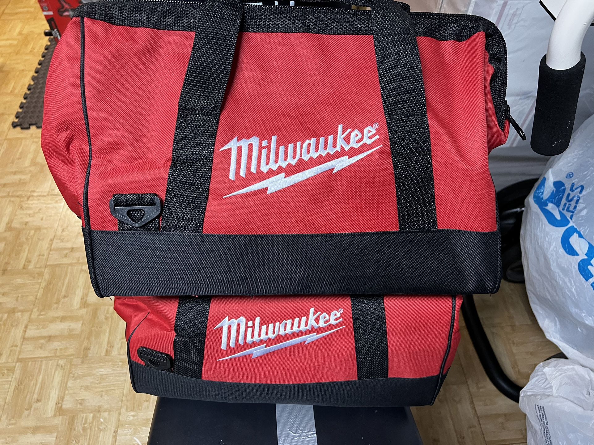 2X Milwaukee Large Contractor Heavy Duty Bag for Power and Hand Tools