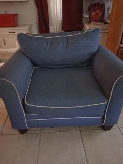 Blue sofas