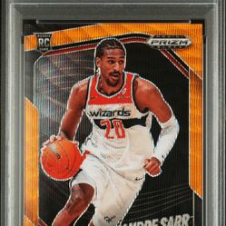 2024-25 Panini Prizm Black Alexandre Sarr #46 Orange Wave Prizm /60 PSA 10 POP 1