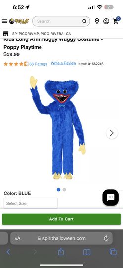 Huggy Wuggy Costume 