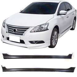Fits 2013-2019 Nissan Sentra OE Style Side Skirts Extentsion PU