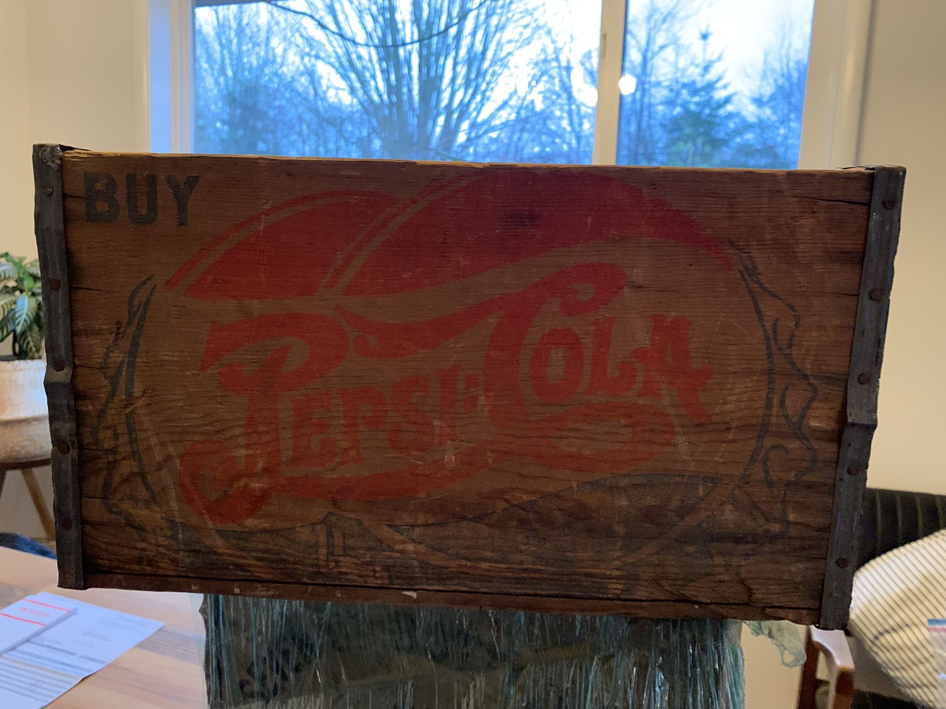Vintage Pepsi Cola Wood Crate