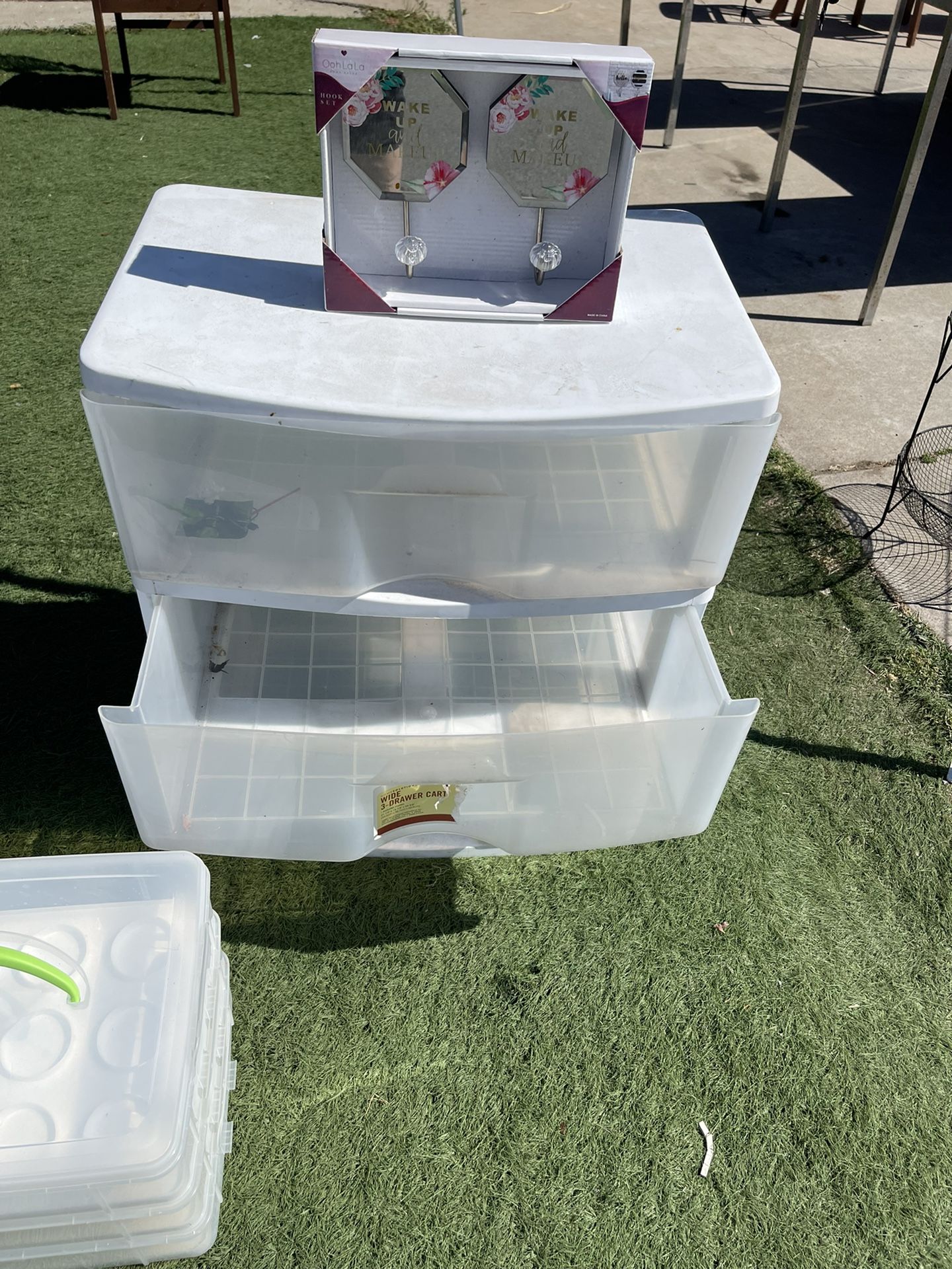 Three drawers Plastic bin