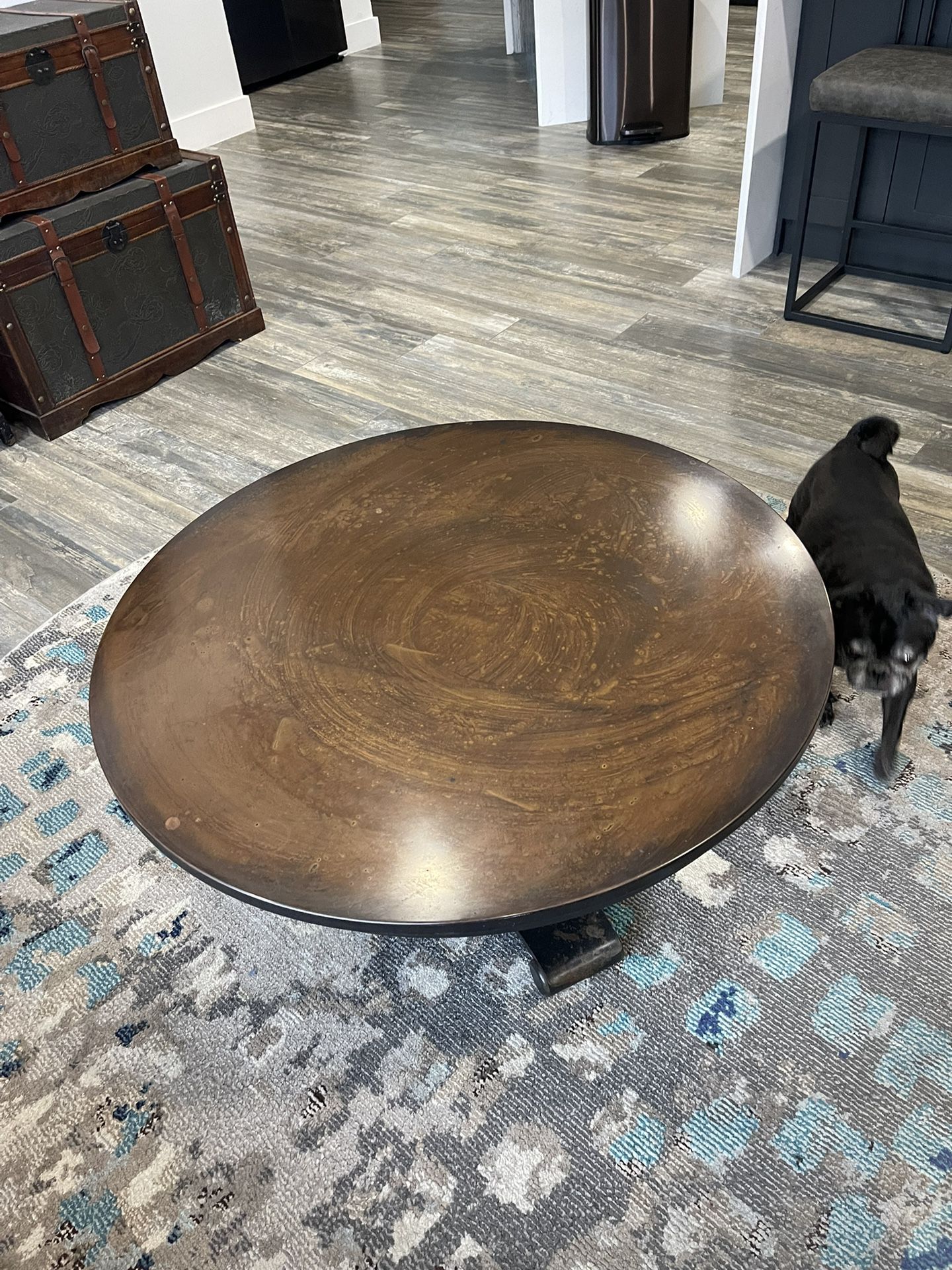 Copper Coffee Table And End Table.  Heavy