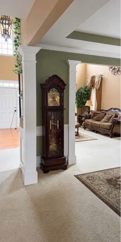 Elegant Grandfather Clock with Pendulum & Chimes