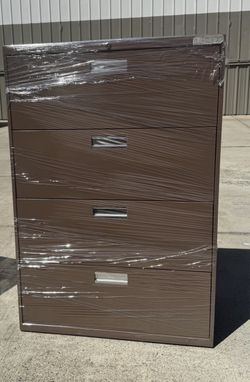 HON 4-drawer metal horizontal filing cabinet