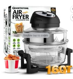 Air Fryer Non Toxic – Family Sized 4 in 1 Cooker with 3 Cooking Sections, Stainless Steel Racks for French Fries, Chicken, Self Cleaning, Dishwasher S