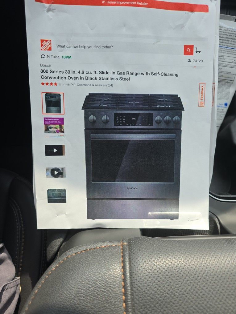 Brand New Bosch Gas Stove 800 Series Model #HGI8046UC