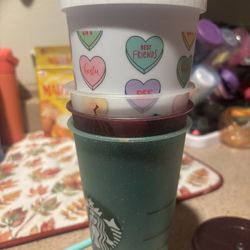 Starbucks Cups With Lid & Straw