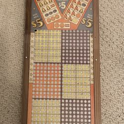 1940s Wooden Gambling Lotto Board