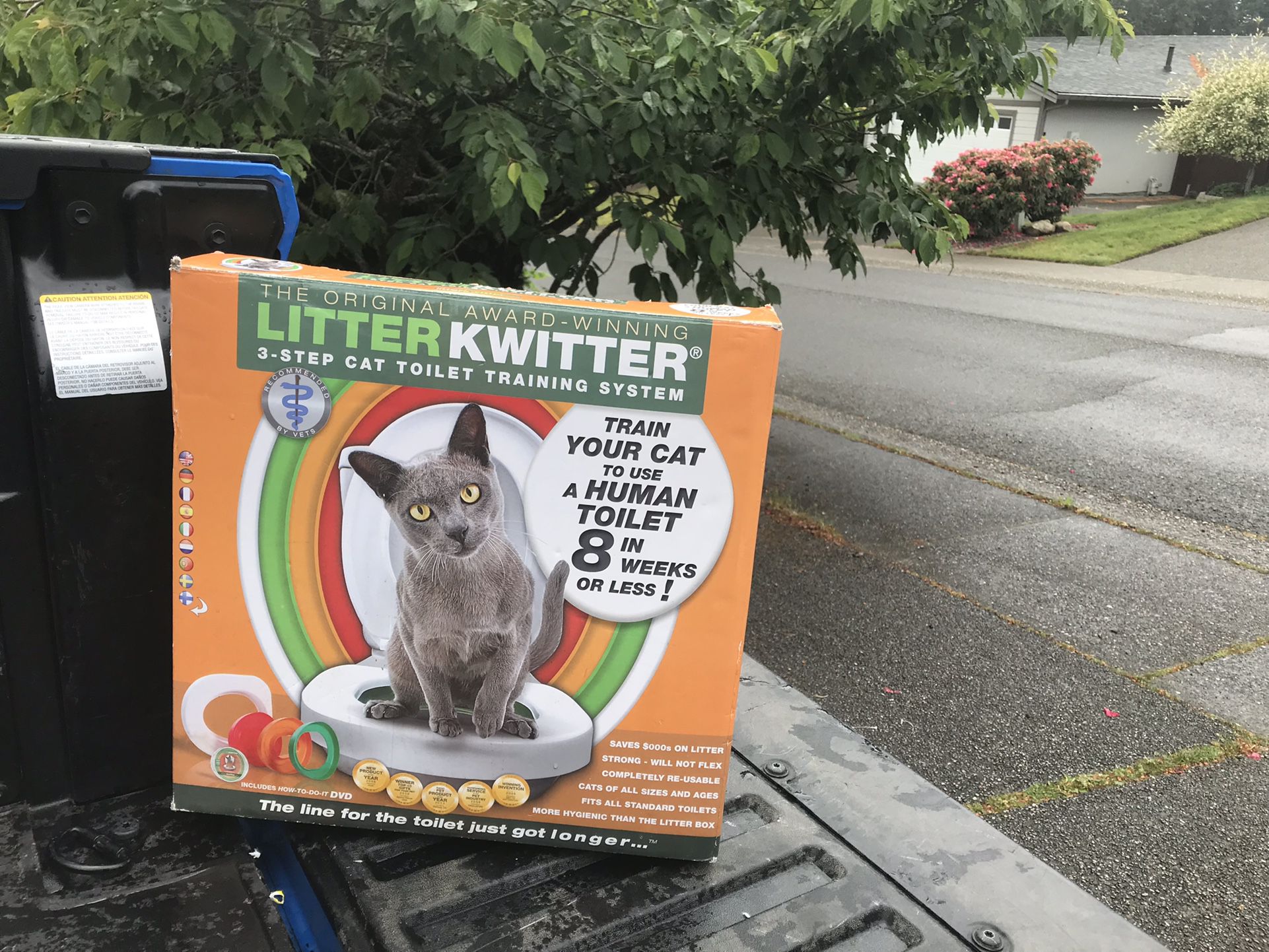 Cat Kitty Toilet Litter Box Teach Cat Kitty To Use the Toilet Litter Kwitter Brand New New Used Shown on Shark Tank 