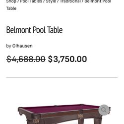 8ft Pool Table 
