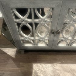 72 Inch TV Stand With Glass Mirror 