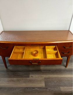Vintage 60s Scandinavian mahogany writing console/desk by designer Axel Larsson for Bodafors
