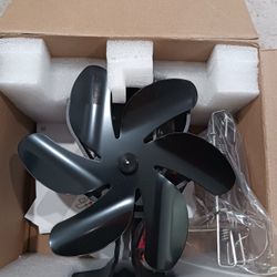 Wood Stove Fan Heat Powered, Fireplace 6 Blades Fan with Bracket Compatible for Buddy Heater,Thermal Stove Fan for Gas Pellet Wood Burner