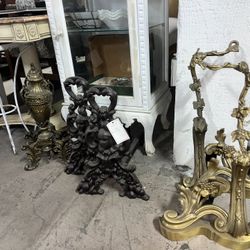 Vintage & Antique Fireplace Andirons Many Different Styles