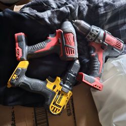 Dewalt Drill And Milwaukee Drill And Impact 