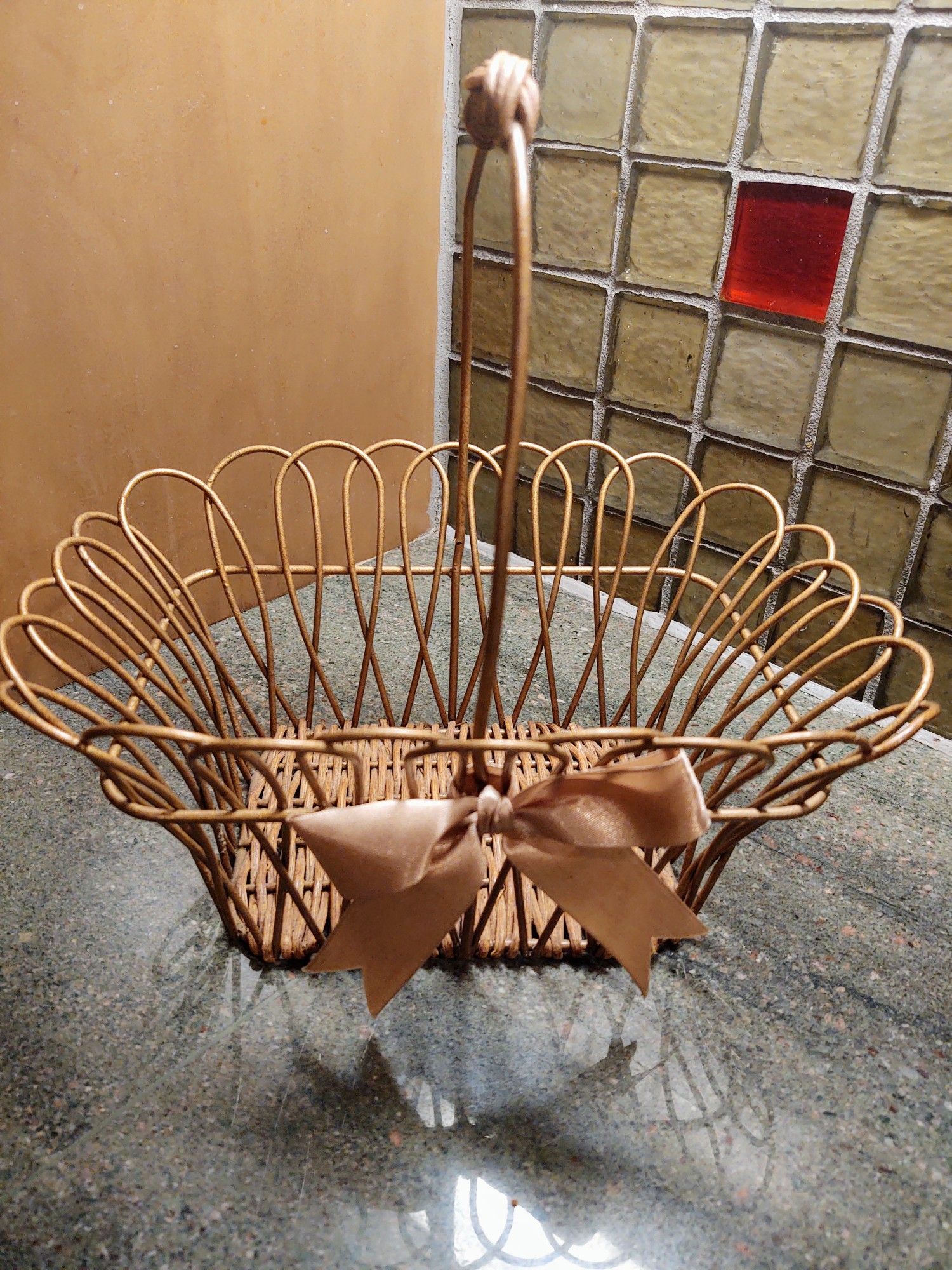 Vintage Metal Wire Decorative Basket