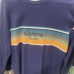Supreme Shadow Stripe LS Tee 