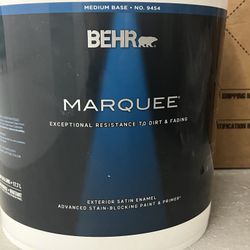 BEHR MARQUEE 5 gal. #580D-5 Ocean Ridge Satin Enamel Exterior Paint & Primer