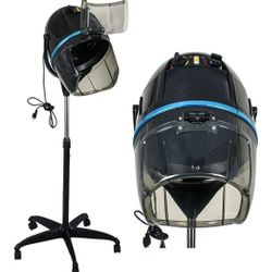 ZENY Stand Up Hair Dryer 1300W Adjustable Floor Hooded Bonnet Hair Dryers with Rolling Wheels