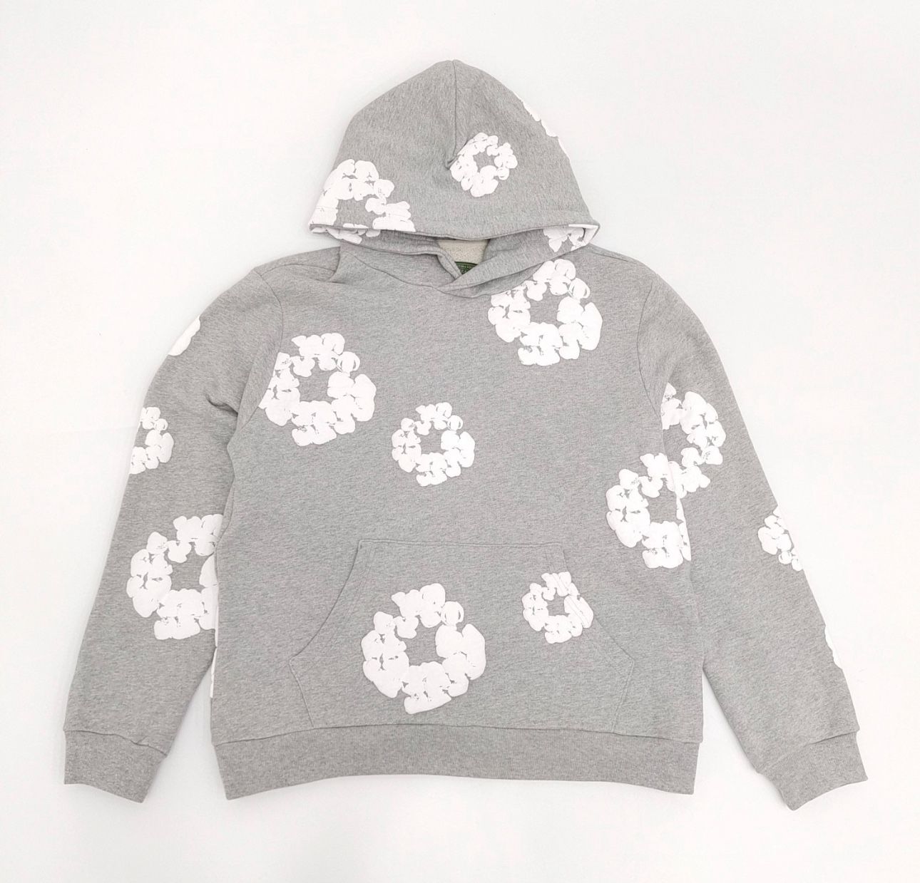 Grey Denim Tear Hoodie