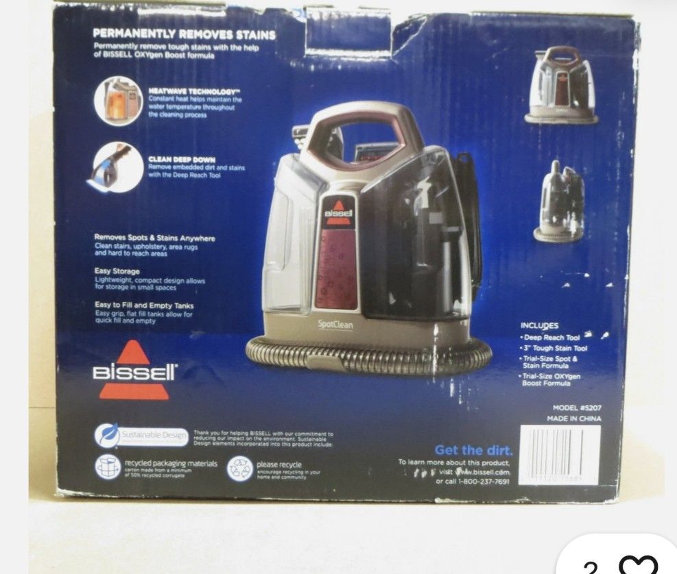 Bissell SpotClean Model # 5207 Portable Carpet Upholstery Deep Cleaner - BRAND NEW IN BOX