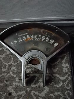 This is a vintage 1(contact info removed) Chevrolet Bel Air instrument gauge cluster