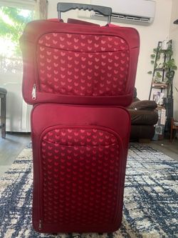 Red Soft-Shell Luggage Set 2 Piece
