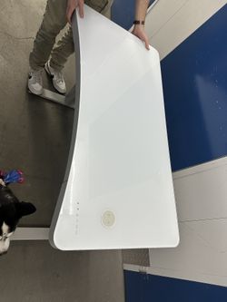 White Board STANDING Desk with Chargers