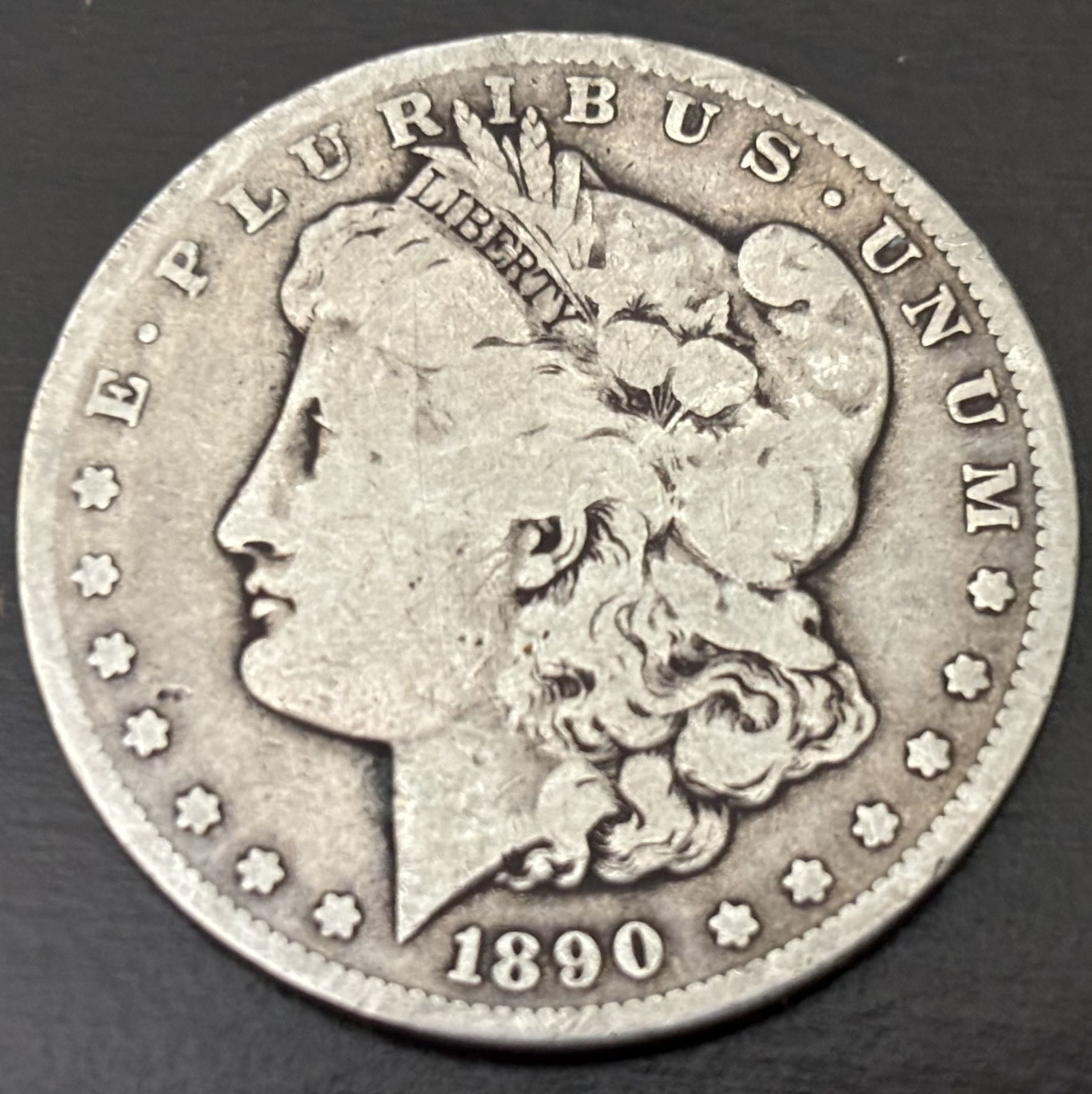 $1 1890 СС. Antique Rare Coin USA