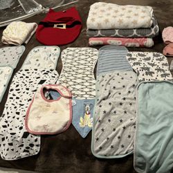 Baby Blankets Burp Cloth Lot $10 For All