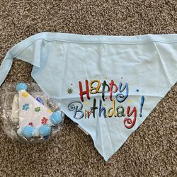New Dog Birthday  Bandana And Hat