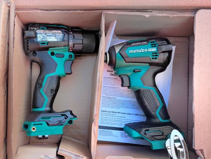 Metabo 18V Brushless Driver Drill & Impact Driver Combo Kit +2 Batteries & Charger