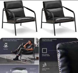 Accent Chair with Sleek Frame ( Set of 2 )