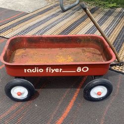Radio Flyer 80 Metal Wagon Vintage Antique