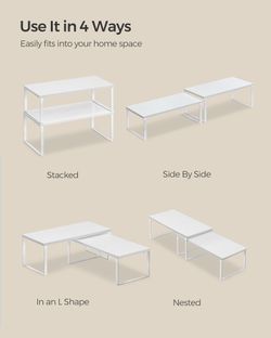 White Spice Racks/Kitchen Storage Set of (4) Brand New!