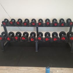 American barbell Polyurethane Full Set And Rack. Mint Condition. 