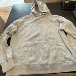 Abercrombie & Fitch light blue splatter hoodie size large 