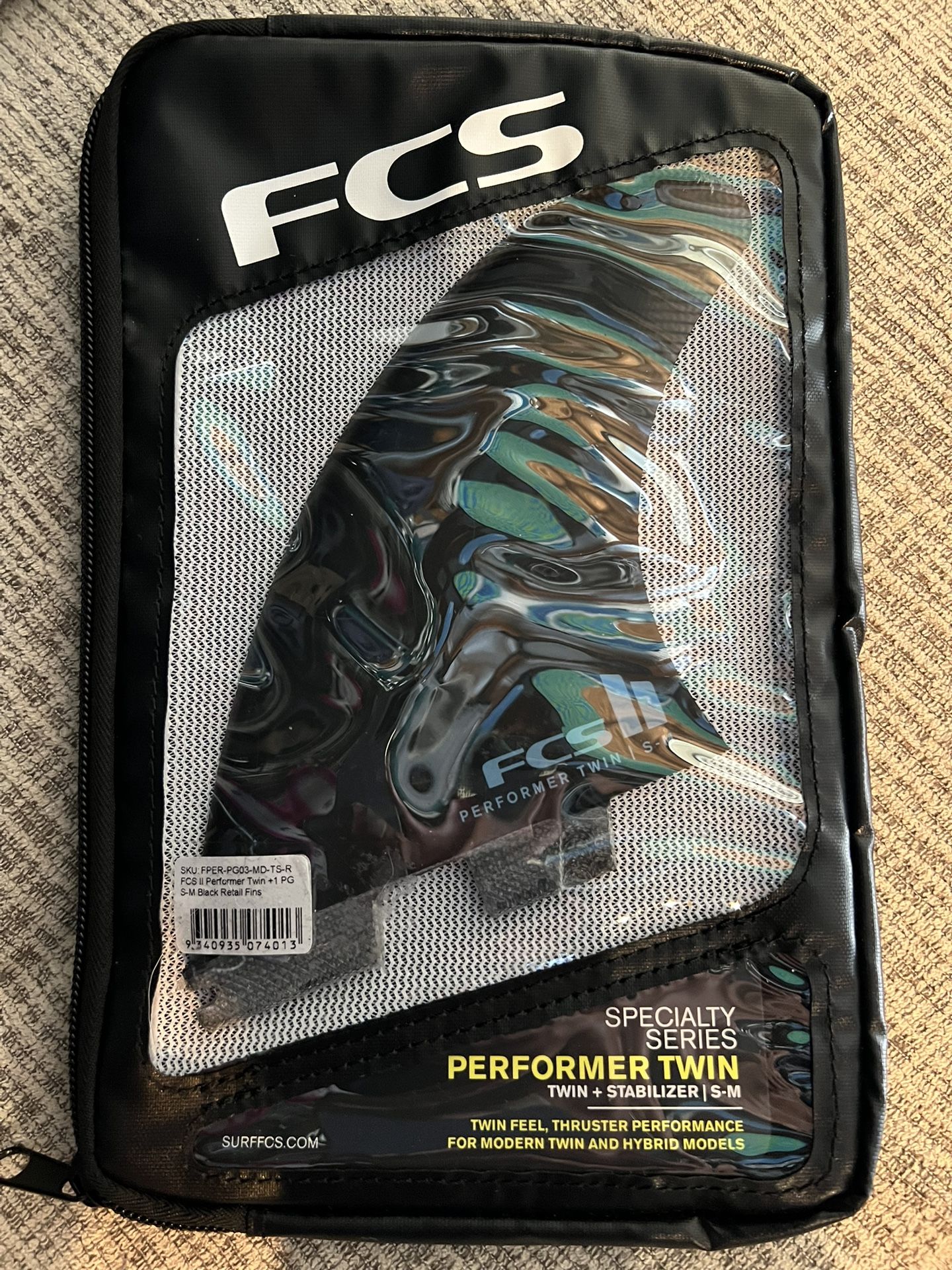 FCS II Fins Performer Twin + Stabilizer S-M