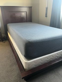 Pottery Barn Kids Twin Bed Frame + Foundation + Casper Mattress — $275 OBO