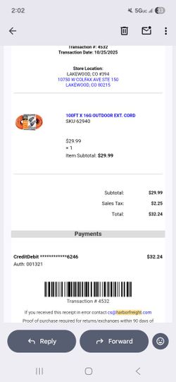 100 Ft Extension Cord 