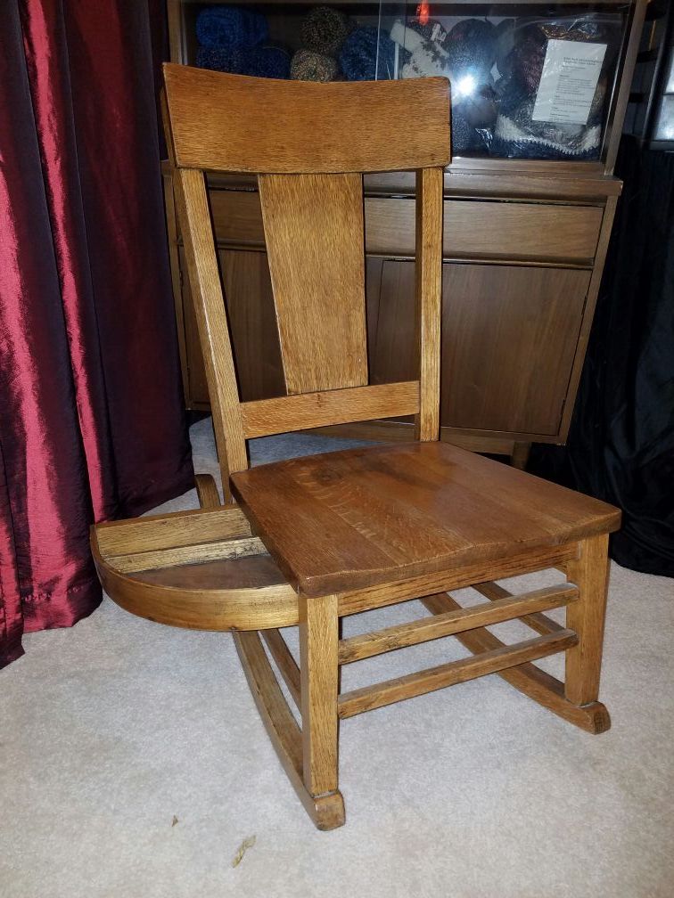 Early 1900's Phoenix Chair Co Sewing Rocking Chair