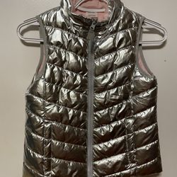 Girls' reversible Water-Resistant puffer vest Size S(6/6X)