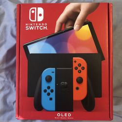 Nintendo Switch OLED Neon Red Blue Joy-Con Model - Brand New Sealed
