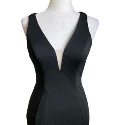 Long Black Halter Top Sexy Prom Formal Dress US L 