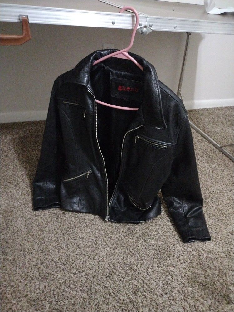 Guess Motorcycle heavy leather jacket