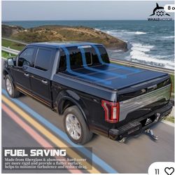 Hard Folding Truck Bed Tonneau Cover Compatible with Chevy Silverado & GMC Sierr