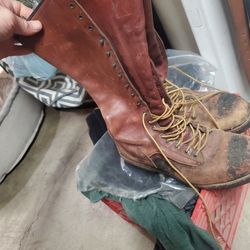 Size 10 18"logger Boot.... Free To A Good Home