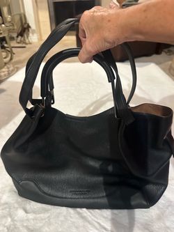 Sandra Roberts squared soft leather handbag